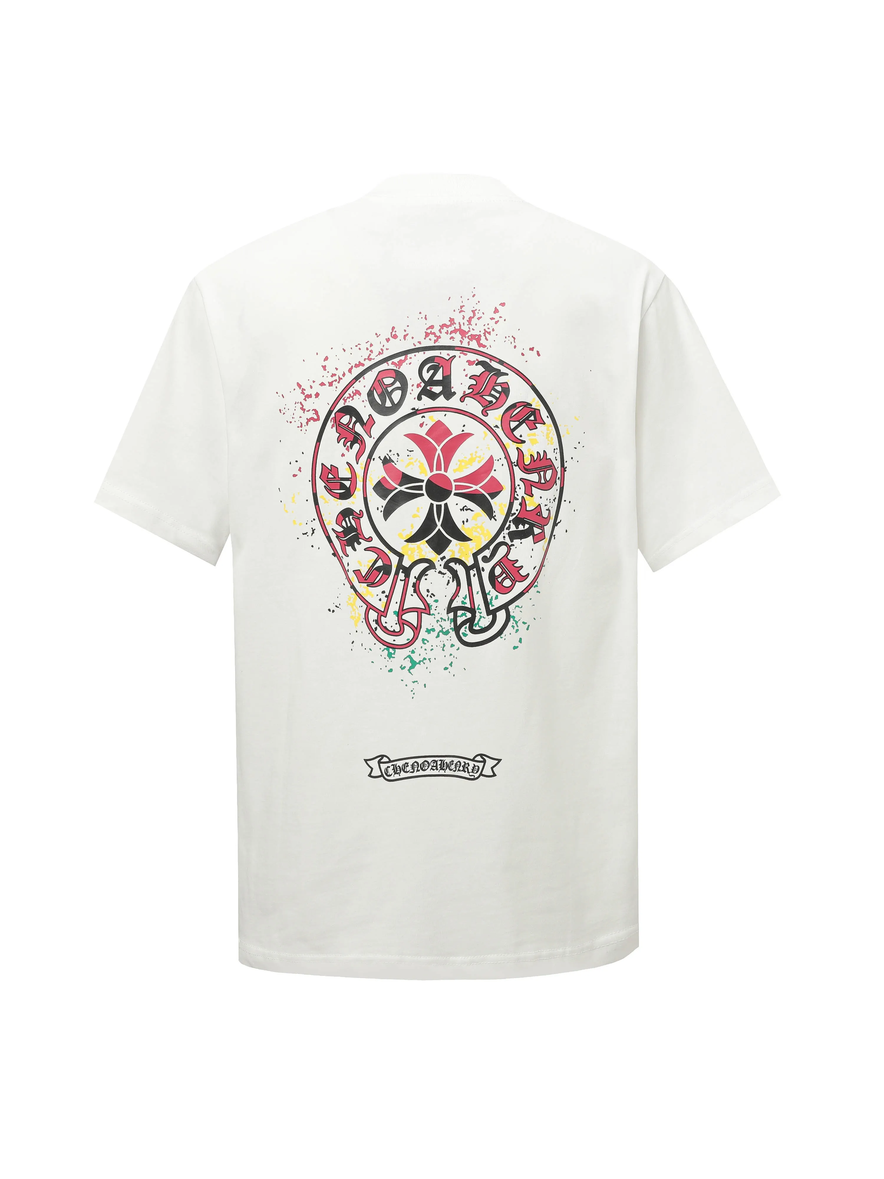 🅿️170 CHROME HEARTS/Chrome Heart CH spray-printed short-sleeved T-shirt The fabric is made of 280g heavy combed cotton, customized with 32 count 1*1 threads, and washed twice for ready-to-wear. The fabric is comfortable and skin-friendly without any strange feeling. Custom-dyed fabric, with high textile density, good drape, and not easy to deform. The thick texture and tight spinning process will not affect the breathability of the fabric. The color saturation is very high. Imported digital direct-injection printing technology. A versatile and good-looking short-sleeve. The loose version covers the flesh and makes you look slimmer. It is the same style for men and women. It has three complete standards. Color: Black-White Size: XS-L